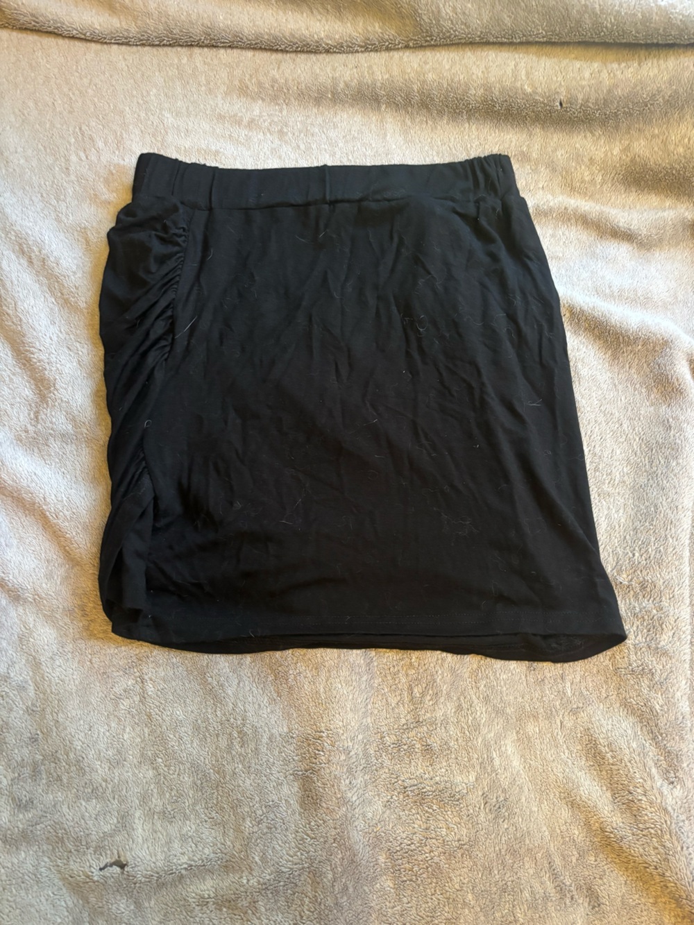 SHEIN Black Ruched Side Mini Skirt
